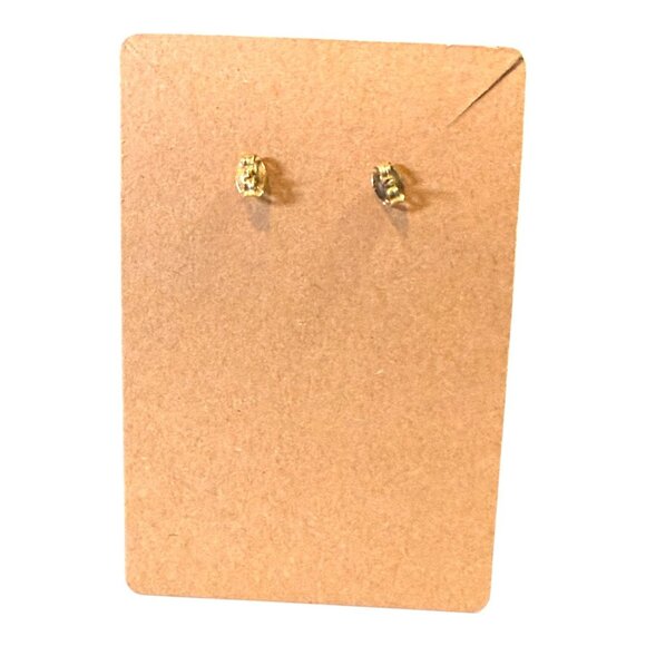 Vintage Gold Tone Drop Earrings With White Bead Dangle Ball Design Retro Jewelry - Picture 7 of 8